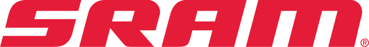 The SRAM logo, in red block lettering